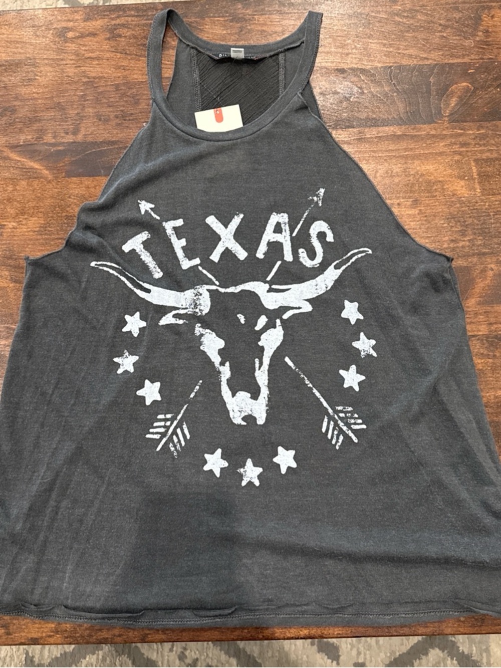 Texas longhorn racer back tank top